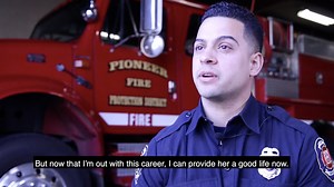 Firefighter on parole is a role model to his daughter