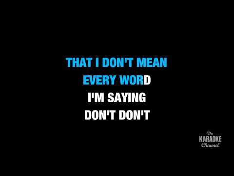 Don't in the Style of "Elvis Presley" karaoke video with lyrics (no lead vocal)