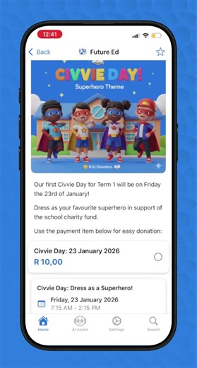 d6 Pay in the d6 Communicator App