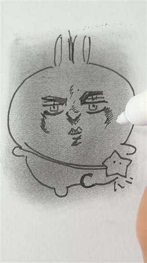 ちいかわうさぎを無駄が多い描き方で描いてみた！ #usagi