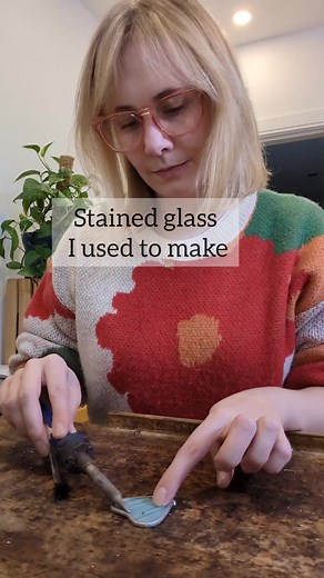 GLOW UP! We all start somewhere. I had to do this again because I found way better examples of how... I had a LOT of room for improvement with my stained glass work! 2013 was when I really tried to stretch my creative muscles and develop something new... but not everything was beautiful. Sorry for the awful pictures, it's also all about learning. Don't give up before you get there (where ever "there" is- it's up to you!). Have a great weekend! Kara- . #stainedglass #floralart #artistlife | Glimp