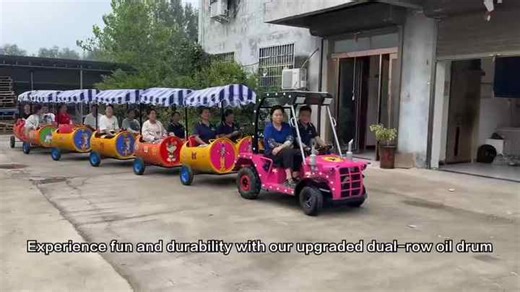 Kids Ride-On Mini Trackless Sightseeing Train Educational Garden Use Metal Electric Customizable Seats Amusement Park Adults