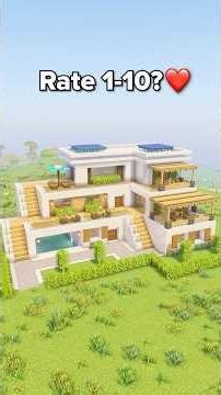 Minecraft Modern Starter House🏠 For Build and No Music #minecraft