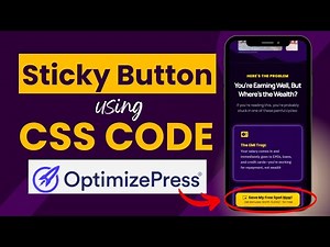 How to Create a Sticky Button in OptimizePress Using CSS Code