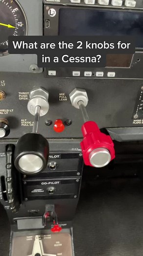 What do these knobs exactly do? #aviation #flying #c172 #airplane #throttle #mixture #engine #fyp #foryou