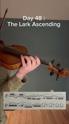 Day 48 : Learning The Lark Ascending🐦 #violin #100daysofpractice