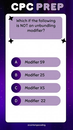 Let's go over a sample mock CPC exam question on modifiers. #cpcexam #...