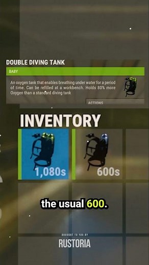 Double Diving tank coming to Rust! 🤿 #rust #rustnews #rustoria