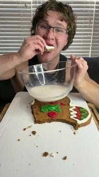 Eating an entire gingerbread house in one sitting?!👀
