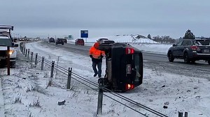 87K views · 415 reactions | WSP on scene of multiple collisions along I-90 between Liberty Lake and Stateline. No serious injuries. Dangerous driving conditions. Avoid the area if possible. - KHQ Patrick Erickson | KHQ Local News | Facebook
