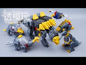 【SwiftTransform】Six Combine! BEASTS DINOKING! Newage G1 DINOBOTS COMBINER VOLCANICUS NA机器恐龙 修罗王 透模玩