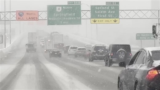 Winter in the Miami Valley: NB I-75 road conditions