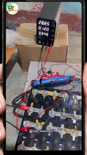 The battery has start balancing right now ￼#batterypack #lithiumbattery #hybridsolarsystem