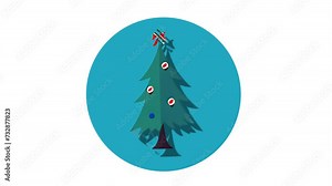 Christmas Tree Icon of nice animated for your videos easy to use with Transparent Background