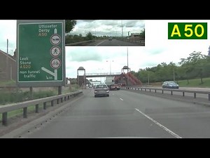 A50 - Stoke to Blythe Bridge (Part 1) - Front View with Rearview Mirror