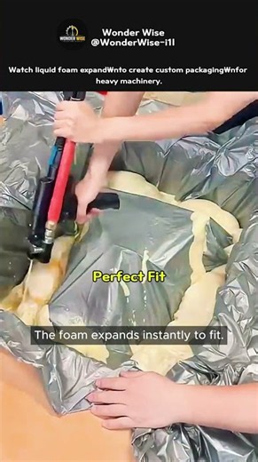 Custom Foam Packaging for Heavy Machinery#worker #process #satisfying #engineering #craftsmanship