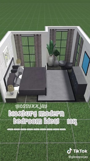 Modern Bedroom Idea in Bloxburg | Stylish Room Design Inspiration