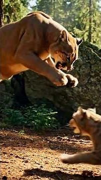 Puma 🐆 vs Lynx 🐈‍⬛ – Wild Showdown in the Snow | Epic Animal Clash (60s)