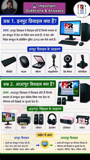 Computer Basics: Input Device और Output Device