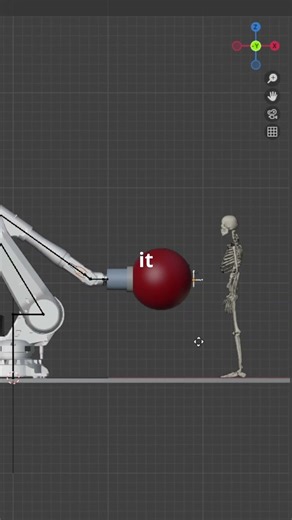 (BIW process simulation) Robot 🤖 vs. Skeleton 💀 #simulation #blender