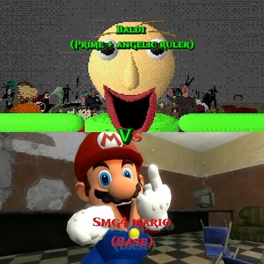 Baldi vs Mario (smg4)