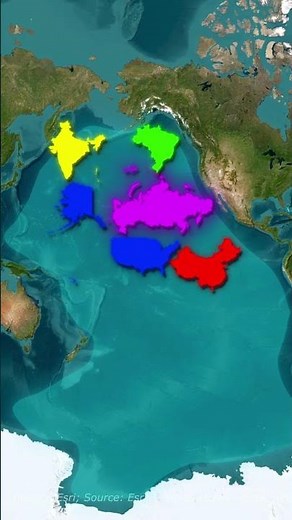 How Big Is the Pacific Ocean? (Mind-Blowing Size!) #geography #map