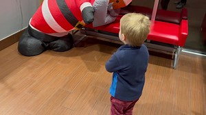 1.6K views · 136 reactions | An early Christmas present for you William was THRILLED by the inflatable Santa, even when he was melting like the Wicked Witch 慄 | Dave Davis/News On 6 | Facebook