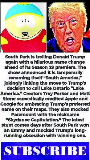 South Park BRUTALLY Trolls Trump With Shocking Name Change: “South America”!
