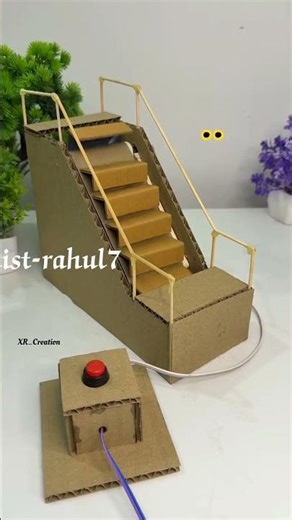 mini cardboard motor magnesium escalator model project #motor #model #shorts 💥💥😲😲💥