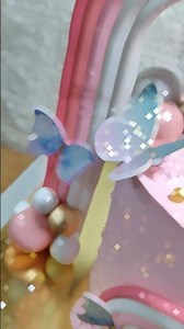 ✨ Beautiful Rainbow Butterfly Cake 🌈🦋 | Dreamy Pink Cake Design 💖