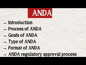 ANDA- Abbreviated New Drug Application #ANDA #mpharm #mpharm