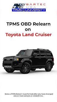 Toyota Land Cruiser TPMS OBD Relearn