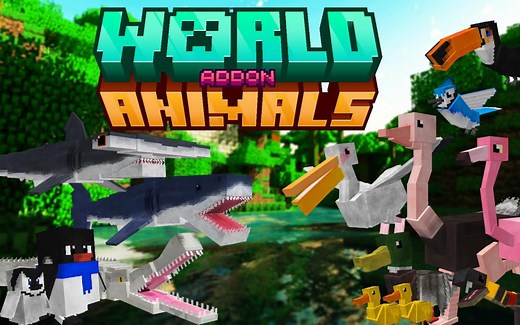 [优质模组推荐]我的世界生物拓展模组之动物世界V1.3.3汉化版附下载链接)/World Animals/我的世界国际基岩版模组介绍