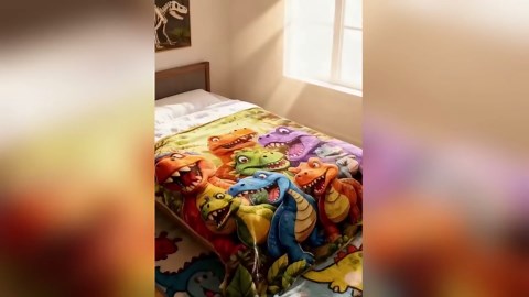 Cute Smiling Dinosaurs HD Digital Print Flannel, Funny Smiling Dinosaur Blanket, Personalized 3D Dino Blanket, Cozy Warm Animal Theme Couch Bed Sofa Nap Throw for Boys Christmas Home Decor (79"x59")