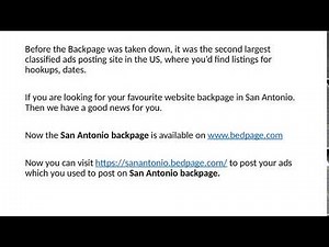 Backpage San Antonio