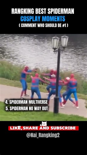 RANKING THE BEST AND FUNNIEST Spider-Man COSPLAY MOMENTS 😂 #shorts #viral