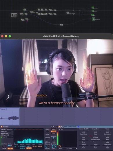 they say don’t play with fire if you can’t control the flame here’s a flammable version of 「burnout dynasty」˚ˋঌ˖ made on @touchdesigner using the mediapipe plugin developed by @blankensmithing to control my @ableton plugins on my @apple #MacBookPro #M5Max #burnoutdynasty #originalmusic #musicproducer