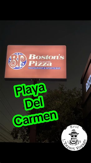 Boston Pizza à Playa del Carmen au Mexique #resto #bouff #sport