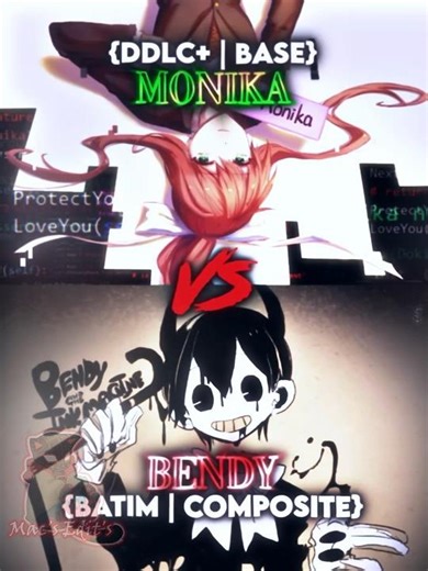 Monika vs Bendy #vs #vsbattle