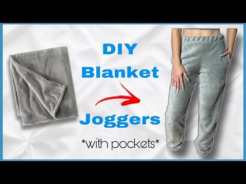 Sweatpants made from a BLANKET | DIY blanket pants