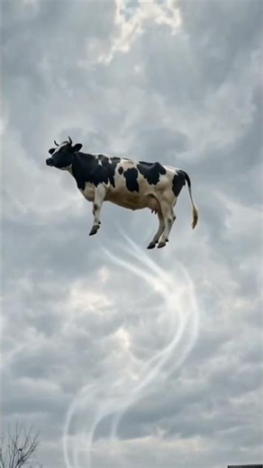 🐄☁️ Flying Cow Shocks the Whole Village!