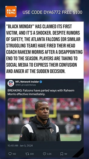 NFL "Black Monday" Shock Firing