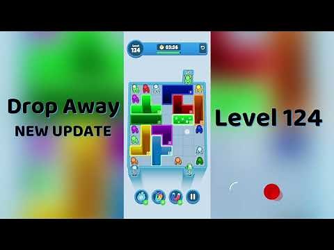 Drop Away Level 124 Walkthrough - NEW UPDATE | Step-by-Step Guide 🧠 | SolutionGuruji
