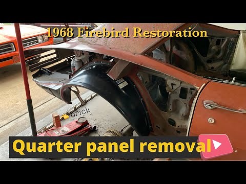 1968 Firebird Restoration quarter panel replacement