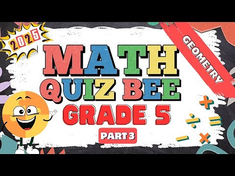 2025 Math Quiz Bee for Grade 5 | Quiz 3 | Geometry | Quiz by brainYs