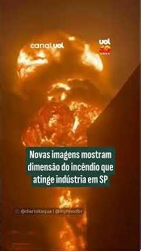 Vídeo: Fábrica de solventes pega fogo e mobiliza bombeiros em Itaquaquecetuba, São Paulo