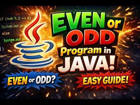Even odd program in java