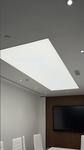 Translucent stretch ceiling with backlit #srlight #stretchceiling #ceilingideas #home