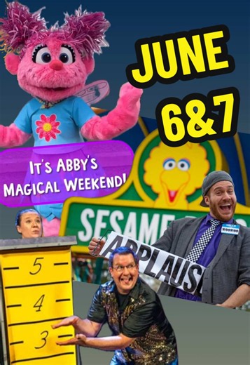 Abby’s Magic Weekend with KooKoo & Sam Sandler ✨🪄 “That’s so MAGICAL!” ✨ Abby Cadabby is hosting a magical weekend full of spellbinding tricks and spectacular illusions! ✨ Poof into Elmo’s Studio Theater for special magic shows by Sam Sandler! 👀 Keep an eye out for KooKoo the Cartoon Magician performing strolling magic throughout the park! 🧚 Join Abby and her friends for the Fairy Friends Magical Dance Party! 📸 Don’t miss your chance to get a photo with your furry friends dressed in magicall