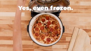 PIEZANO Crispy Crust Pizza Oven by Granitestone – Electric Pizza Oven Indoor Portable, 12 Inch Indoor Pizza Ovens Countertop, Pizza Maker Heats up to 800˚F for Stone Baked Pizza at Home - Navy